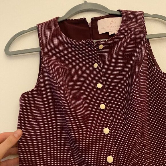 Gal meets glam burgundy a-line dress - Picture 6 of 9